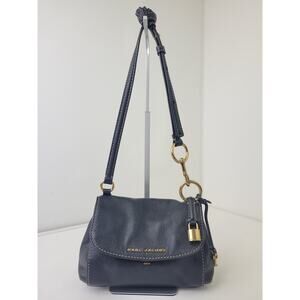 Marc Jacobs Boho Grind Black Leather Crossbody Bag Gold Hardware